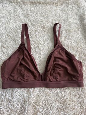 Lively Busty Bralette Women's Wireless Unlined Adjustable Merlot